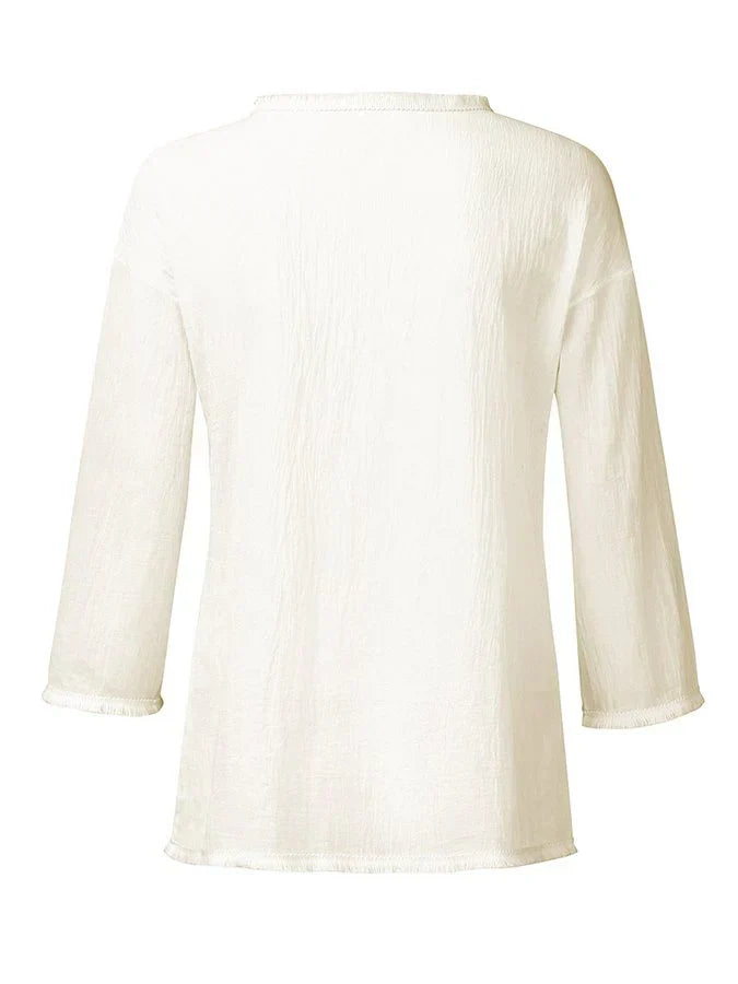 Amelia | Coastal Breeze Linen Top