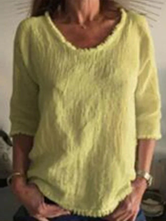 Amelia | Coastal Breeze Linen Top