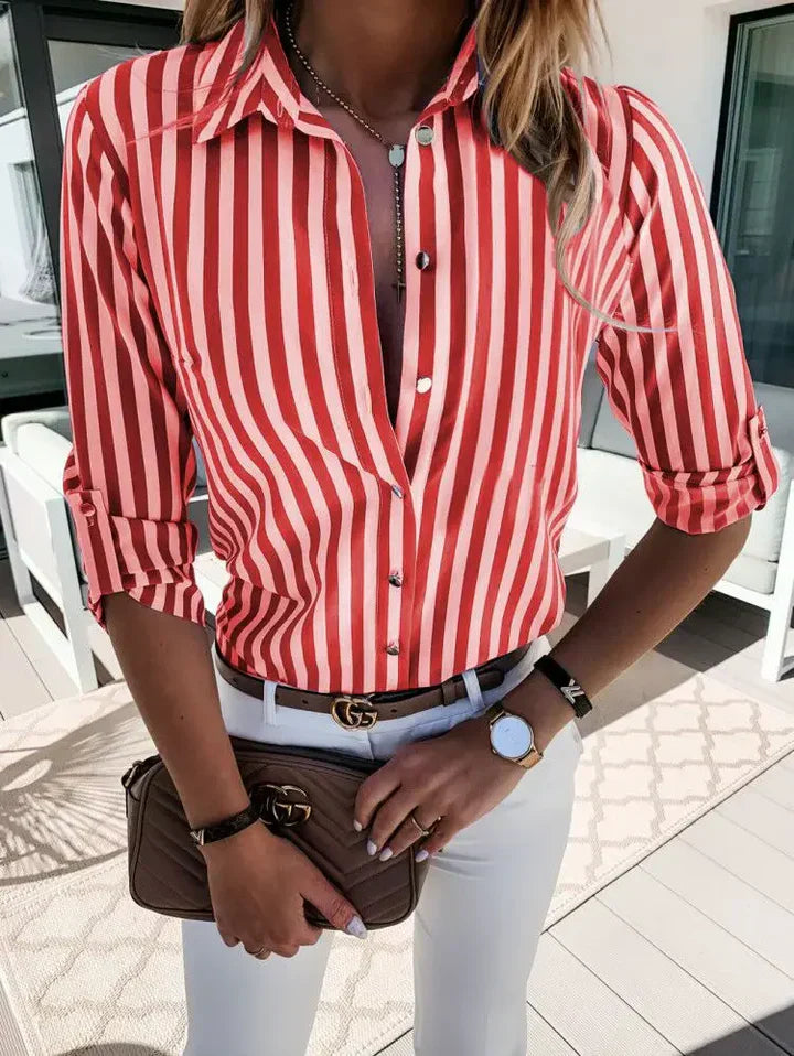 Carina | Nautical Chic Striped Blouse
